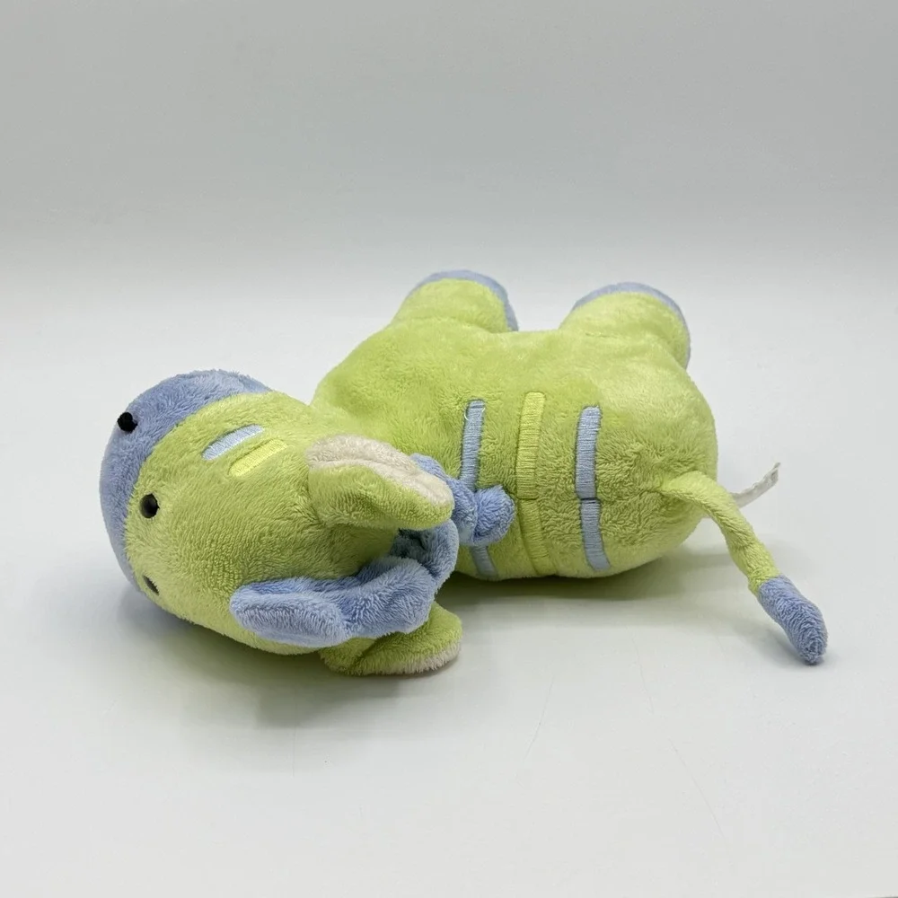 Carter's Just One Year Green Blue Zebra Plush Rattle Lovey 7